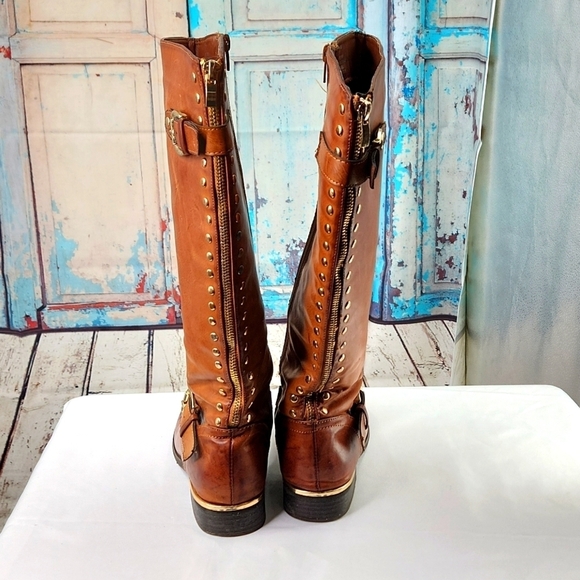 Steve Madden Chestnut Harlii Cognac Boots - Picture 4 of 9